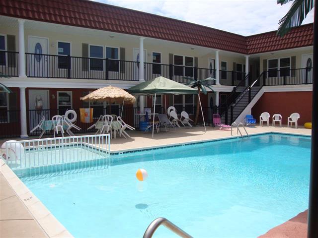 1605 Ocean Avenue #209 - Brigadoon Condos in North Wildwood offered by Island Realty Group at Wildwoodrents.com - One bedroom, one bath condo in the new Brigadoon Condos. Home offers a kitchen with cooktop, fridge, microwave, toaster, coffeemaker, . Sleeps 4, double and double sleep sofa. Amenities include pool, gas grill, outside shower, central a/c, off street parking.