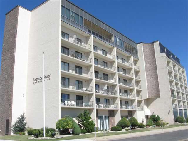 Regency Tower Rentals at 500 Kennedy Drive in North Wildwood - #425 - Oceanfront Complex with a pool! Two bedroom, two bath condo located on the south side of the building direct overlooking the pool. Sleeps 9; queen,2 full, twin, and queen sleep sofa. Common area amenities include pool, elevator, 24 hour security, one car off street parking, loading area, 2 gas grills, sun deck with tables and chairs, coin operated washer/dryers. Unit has a full kitchen and central a/c.